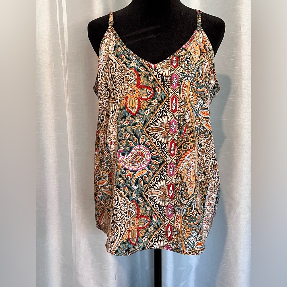Elegant Paisley Print Camisole Top